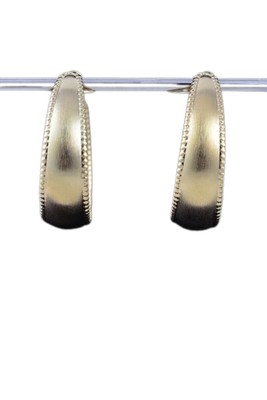 Textured chain hoop earrings