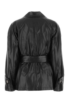 LOW CLASSIC LOW CLASSIC BLACK SYNTHETIC LEATHER SHIRT