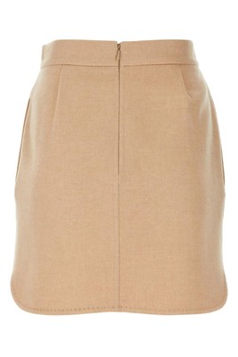 Pre-owned Max Mara Bobbio Mini Skirt In Brown