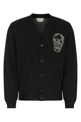 ALEXANDER MCQUEEN ALEXANDER MCQUEEN BLACK WOOL CARDIGAN M