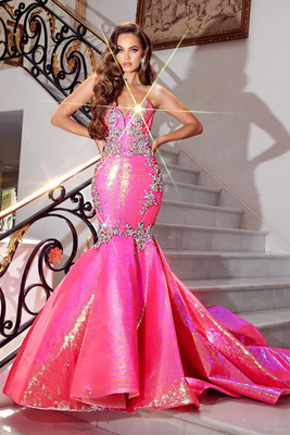 Pre-owned Scarlett Portia &  Ps23814 Evening Dress Lowest Price Guarantee Authentic In Hot Pink