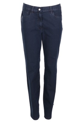 Zerres Damen Jeans Greta elastische Einsätze - dunkelblau
