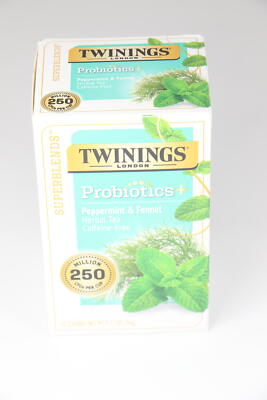6 PACK Twinings Probiotics Peppermint & Fennel Tea 18 Tea Bags BEST BY 8/26 U36A