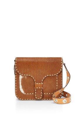 Pre-owned Rebecca Minkoff Sand Calf Hair Midnighter Large Messenger Bag