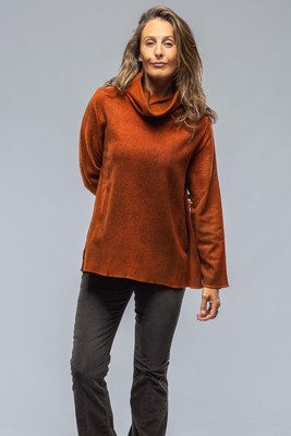 Pre-owned Avant Toi Urna Roll Neck Loose Sweater In Shaded Rust