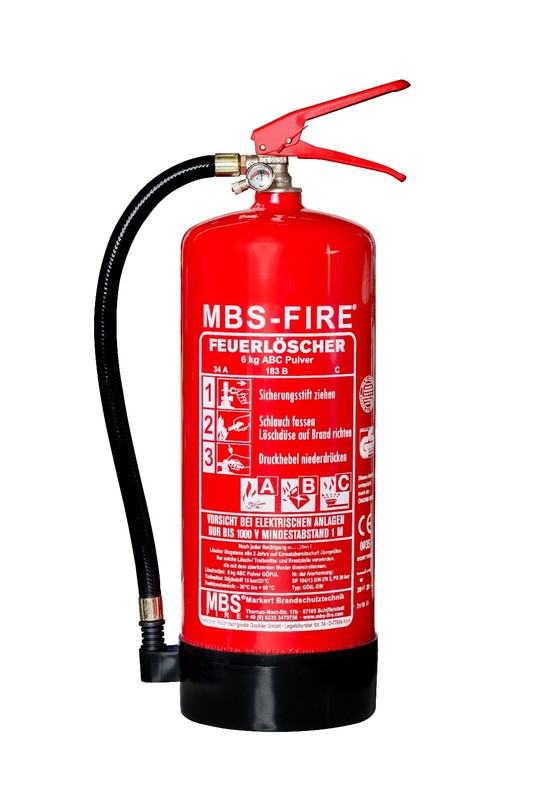 Mbs-Fire Extincteur Poudre 6kg Paquet ÃConomies Extincteurs Ã  Poudre Asr En3