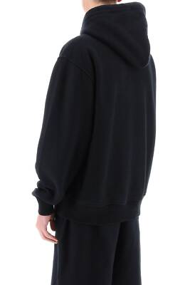 Pre-owned Burberry Hoodie Ekd Hood 8081996 Black Sz.m A1189