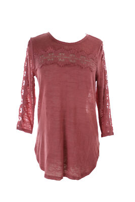 

Maison Jules New Розовый свитер с рукавами 3/4R и кружевной вставкой  $49,5