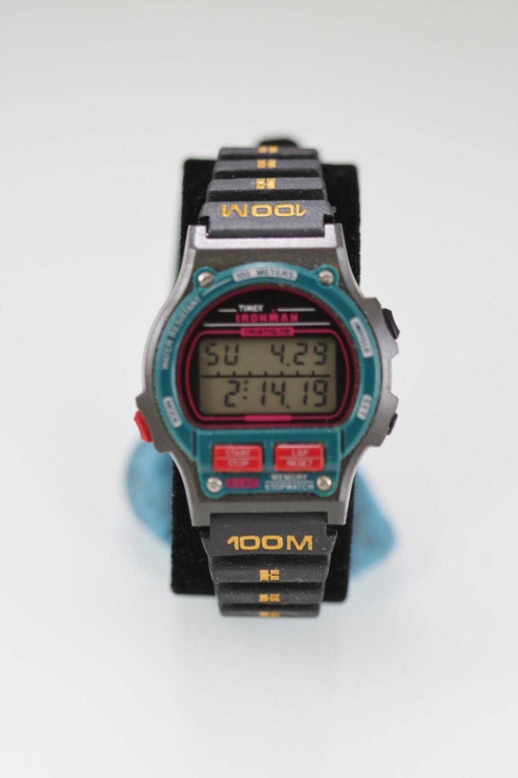 Timex Ironman Watch Women Plastic Gray Green Black 100m