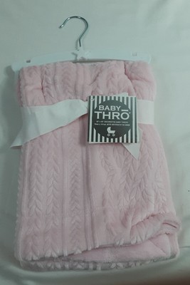 NEW 30  x 40  Pink BABY THRO Flannel Fleece Decorative Baby Throw