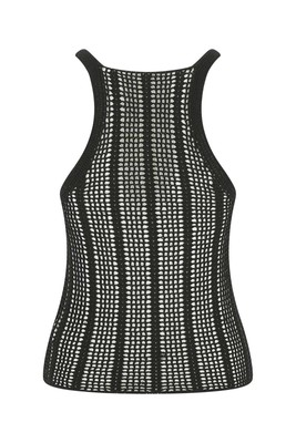 Pre-owned Lee Dion  Black Crochet Top