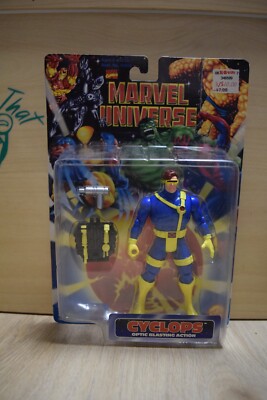 Cyclops Marvel Universe Toy Biz 1997 Optic Blasting Action Factory Sealed MOC