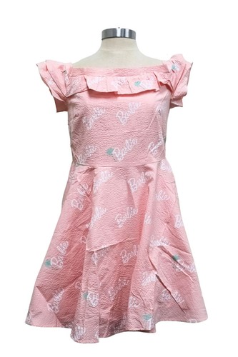 Loungefly Stitch Shoppe Barbie Palm Tree Logo Dress Pink Large