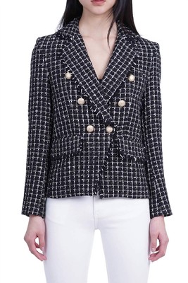 Love Token angie tweed blazer in Black - size M