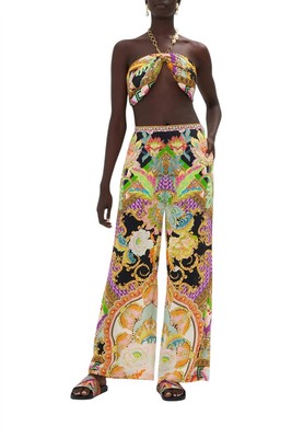 Pre-owned Camilla Minimal Wide Leg Pant In Sundowners In Sicily - Size L In Black
