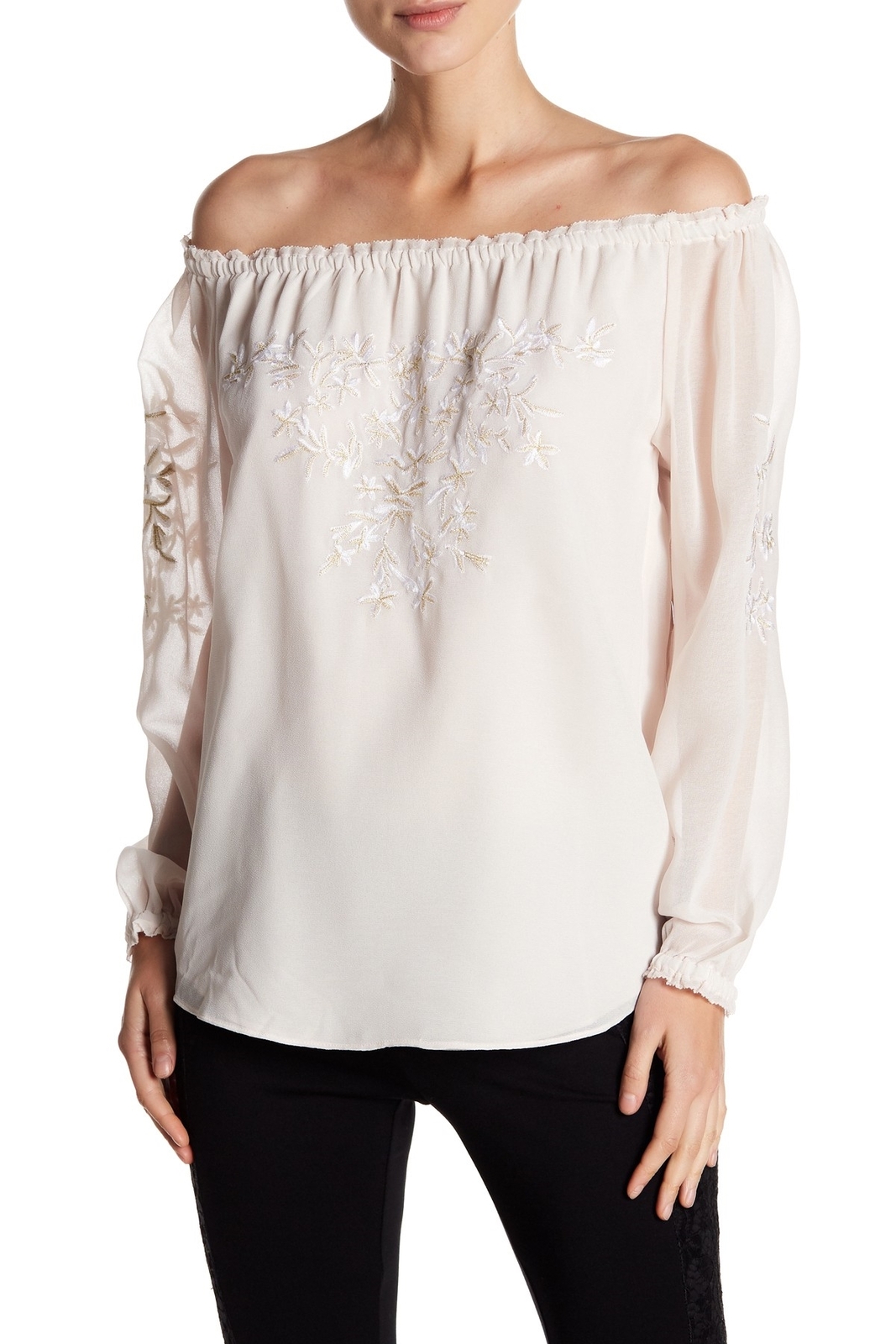 Catherine Malandrino 161039 Women's Off-the-Shoulder Floral Blouse Sz. Medium