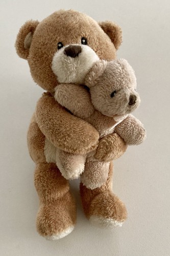 GUND Teddy Bear Holding Baby Bear Stuffed Animal Thinking So