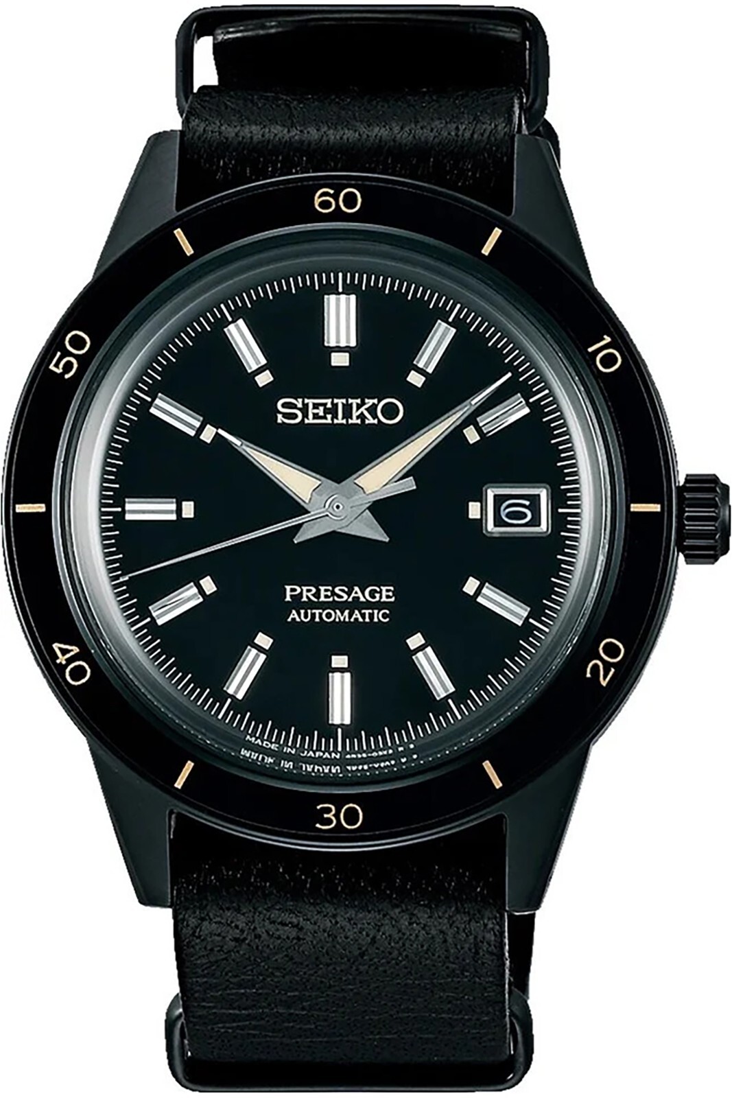 Pre-owned Seiko Srph95j1,men Presage,automatic,stainless,black,date,wr,srph95