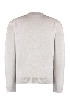 Pre-owned Maison Kitsuné Crew-neck Wool Sweater In Gray