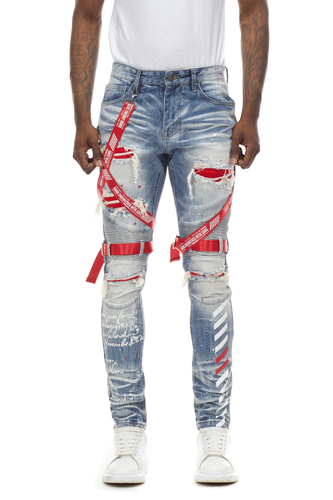 

Модные синие джинсы в стиле милитари Smoke Rise Barclay, Barclay blue