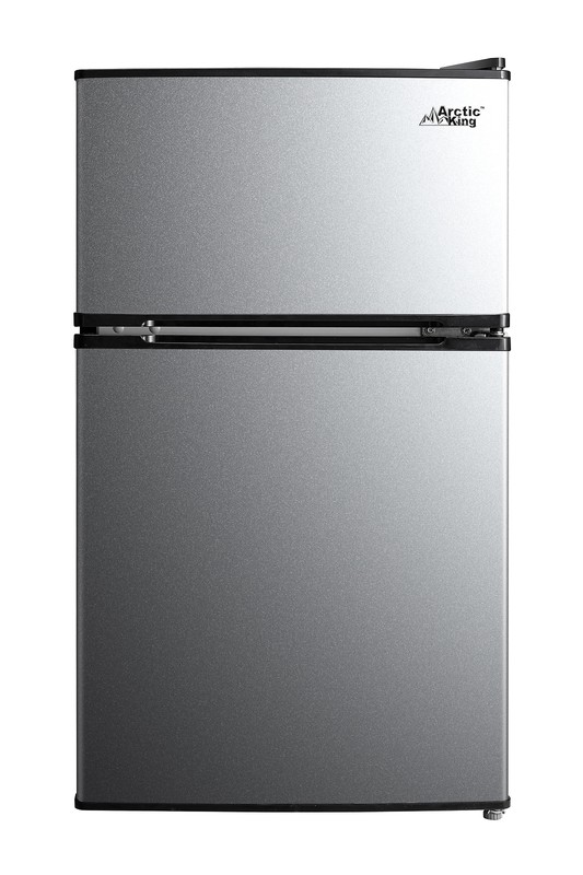 Mini Refrigerator シルバー 2段棚付き H3838f2d92de74c22924b080be5145