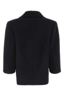 Pre-owned Saint Laurent Navy Blue Wool Oversize Coat 36 Fr
