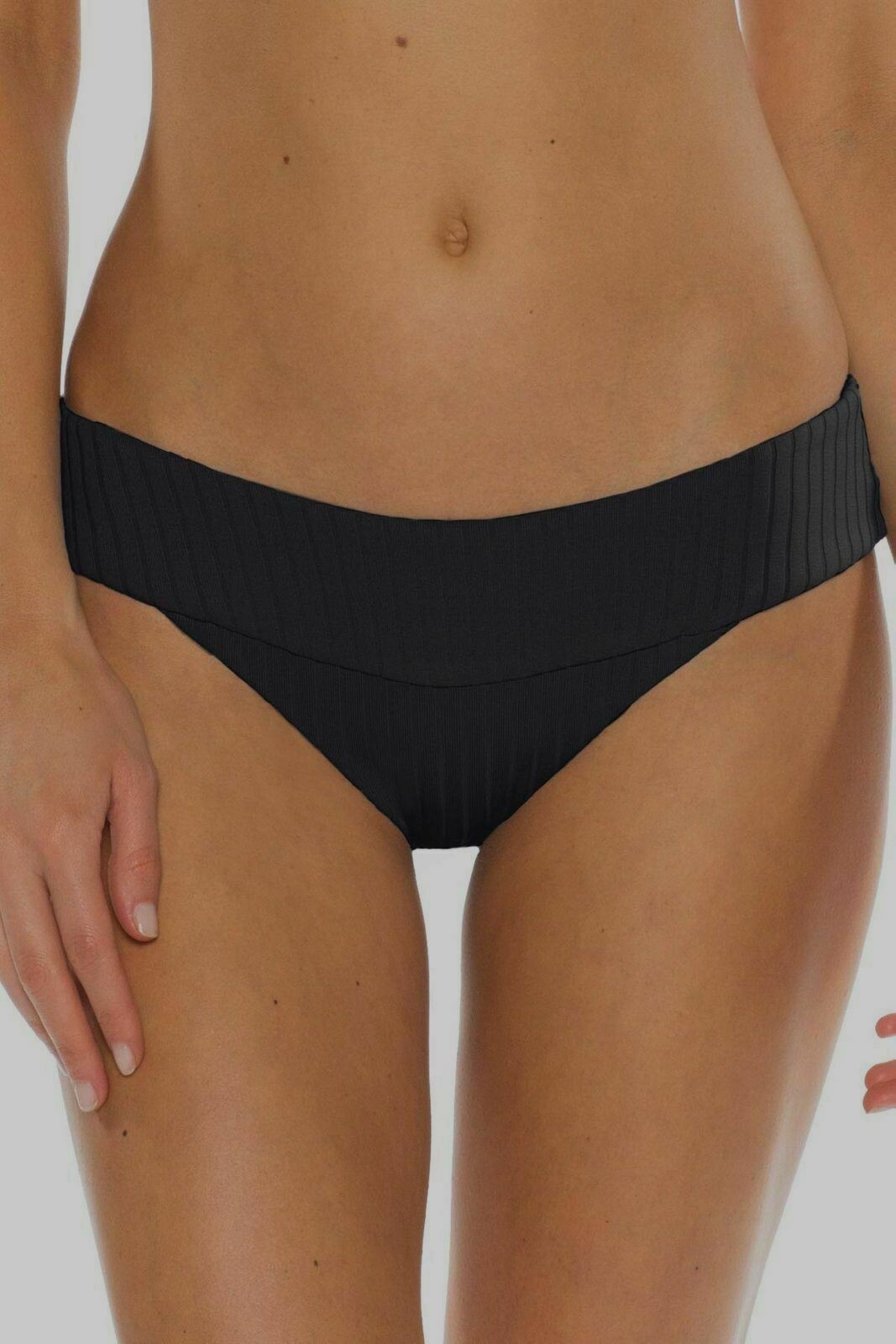Becca By Rebecca Virtue Womens 189427 Ribbed Shirred Bikini Bottoms Size L