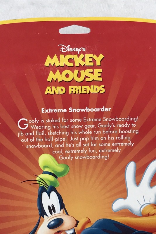 NIP vintage 90s DISNEY STORE GOOFY EXTREME SNOWBOARDER toy walt cartoon
