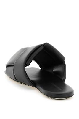 Pre-owned Bottega Veneta Slides -flat Patch- Man Sz.10 Eur.43 741350vbsd0 Black