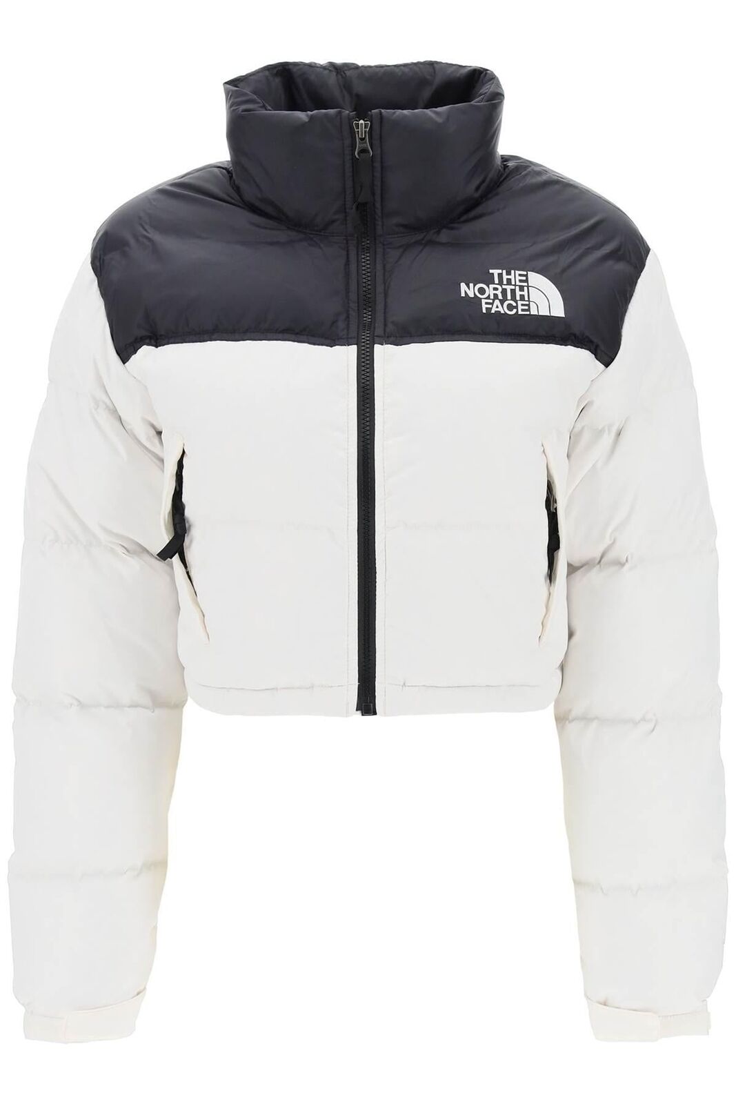 The North Face Womens Nuptse Short Puffer Jacket / White The North Face Womens Nuptse Short Puffer Jacket / White