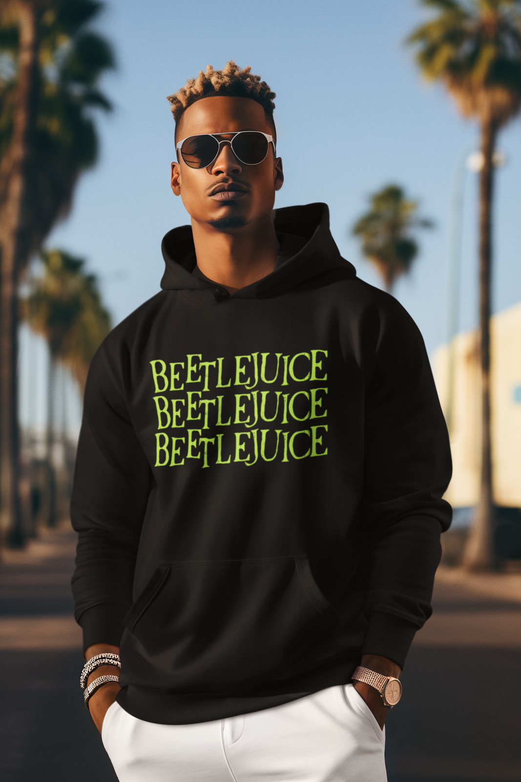 BEETLEJUICE HOODIE - Unisex - S to 5XL - HALLOWEEN HORROR MOVIE FUNNY 80's GIFT