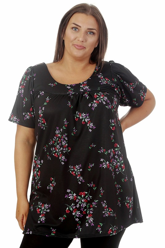 New Womens Plus Size Smock Top Ladies 