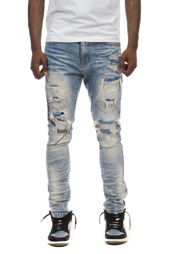 

Синие джинсы Smoke Rise Malibu Rip - Repair, Malibu blue