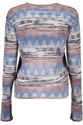 Pre-owned Missoni M  Long Sleeve Crew-neck Sweater In Blue