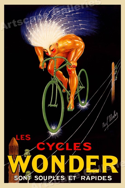 Poster - "les Cycles Wonder" Flexible And Fast - 24x36