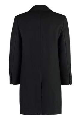 Pre-owned Ami Alexandre Mattiussi Single-breasted Wool Coat In Black