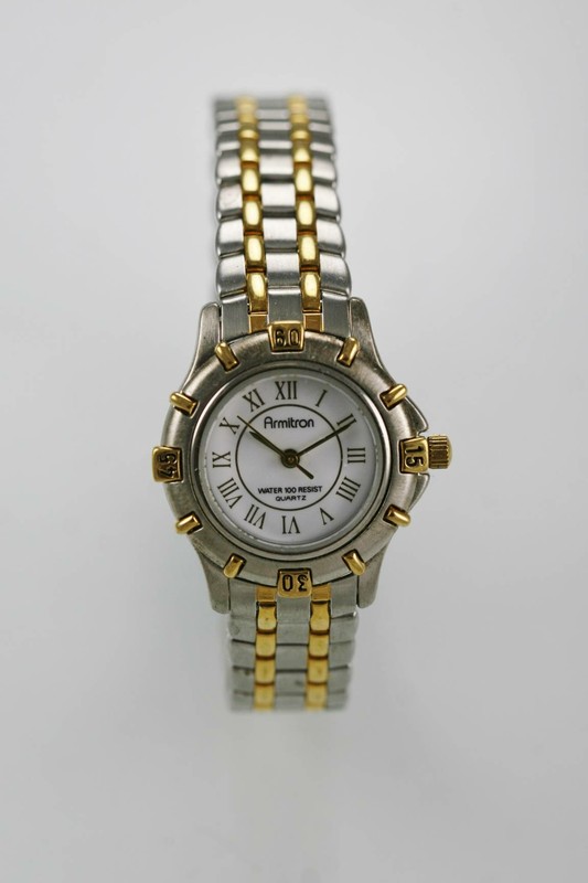 armitron gold watch womens