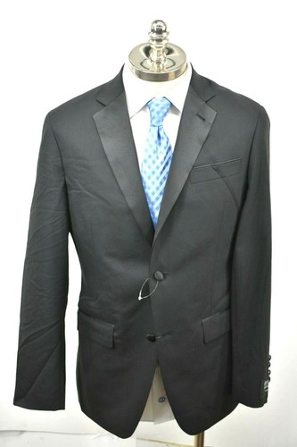 Nordstrom Mens Shop Black Trim Fit Stretch Wool Dinner Jacket Tech Smart 40R