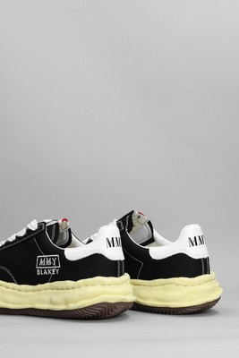 Pre-owned Miharayasuhiro Mihara Yasuhiro Blakey Sneakers In Black Canvas 44 It