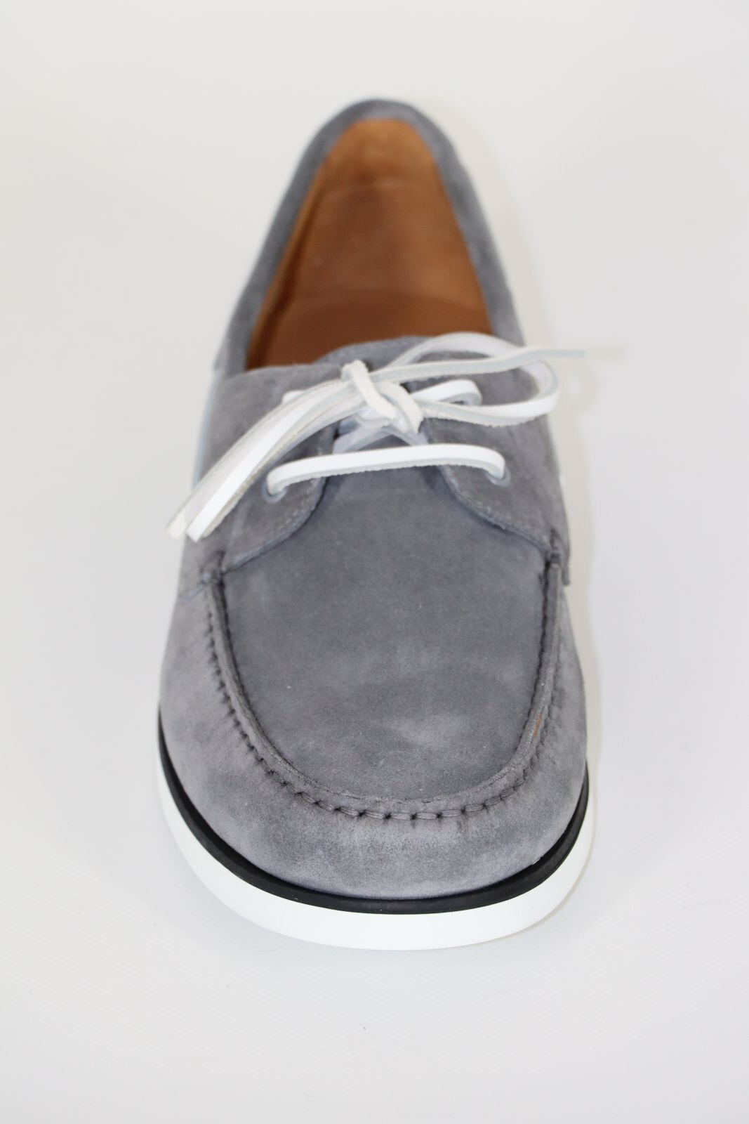 Pre-owned Hugo Boss Boat Shoes, Mod. Bannie_derb_sd, Size 44 / Us 11, Medium Grey In Gray