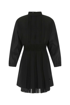 Pre-owned Prada Black Re-nylon And Crepe Jumpsuit In F0002