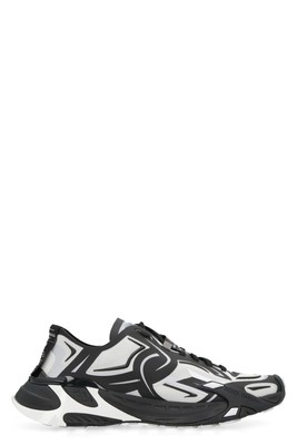 Pre-owned Dolce & Gabbana Fast Knit Low-top Sneakers In Black