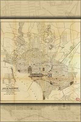 Poster, Many Sizes; Map Of Washington D.C. Street Grades 1892