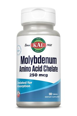 Kal Molybdenum Amino Acid Chelate 250 mcg 100 Tablet