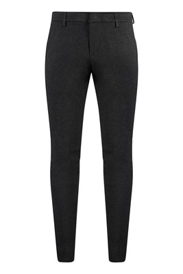 Pre-owned Dondup Gaubert Chino Pants In Viscose Blend In Gray