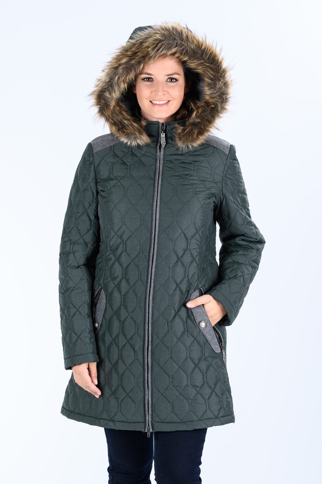 KAISERALM KAISERALM DAMEN STEPPMANTEL JACKE MARJA 5343 DUNKELGRÜN NEU