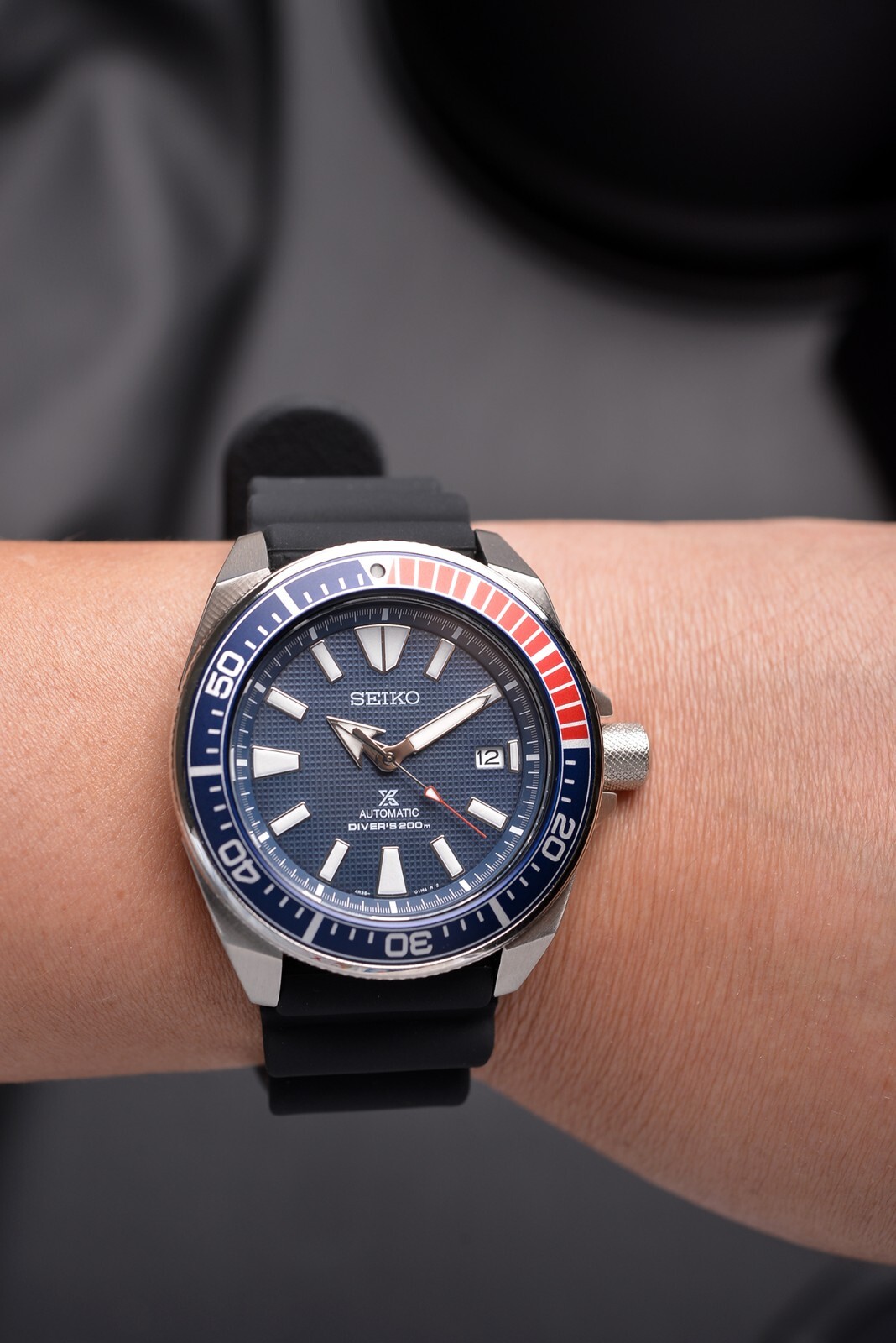Pre-owned Seiko Prospex Automatic Srpb53k1 Samurai Dive Watch Free Fedex