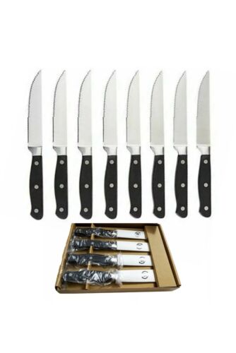 New Amazon Basics Premium 8-Piece Kitchen Full Tang Steak Kn