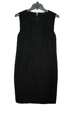 Banana Republic Factory Black Dress Size 12 Petite Midi Back Zip