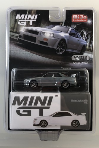 超レア MiniGT Nissan Skyline R34 Mini GT 1:64 Nissan Skyline GT-R (R34) Top Secret Bayside Blue